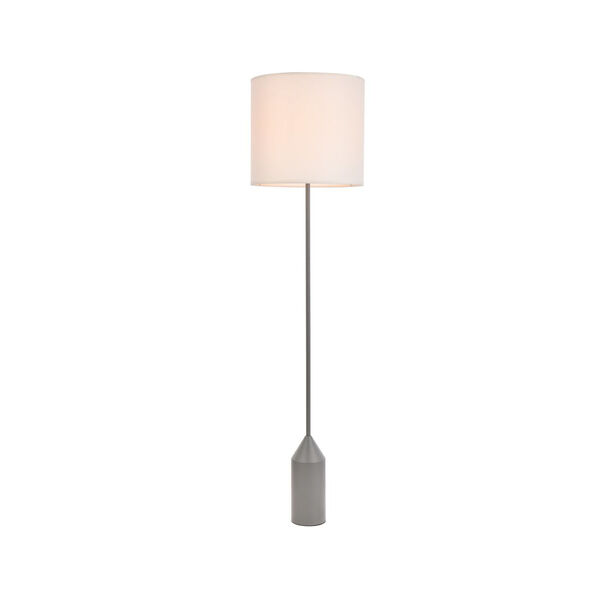 Ines Concrete Gray and White One-Light Floor Lamp, image 1