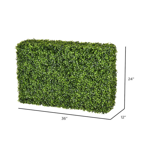 Green Boxwood Hedge with 190 LED Lights, image 2