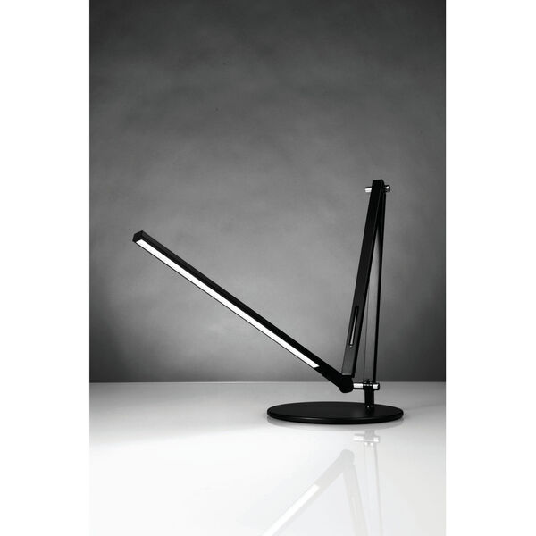 Z-Bar Metallic Black Warm Light LED Desk Lamp with Two-Piece Desk Clamp, image 4
