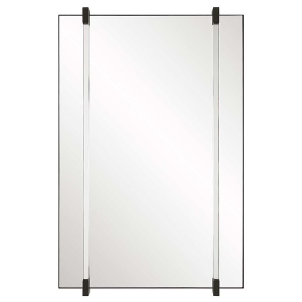 Ladonna Matte Black Rods Wall Mirror, image 2