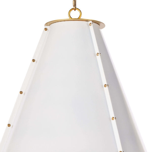 French Maid White One-Light Chandelier, image 5