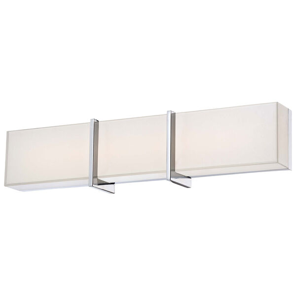 High Rise Chrome 24.25-Inch Wide LED Wall Sconce, image 1