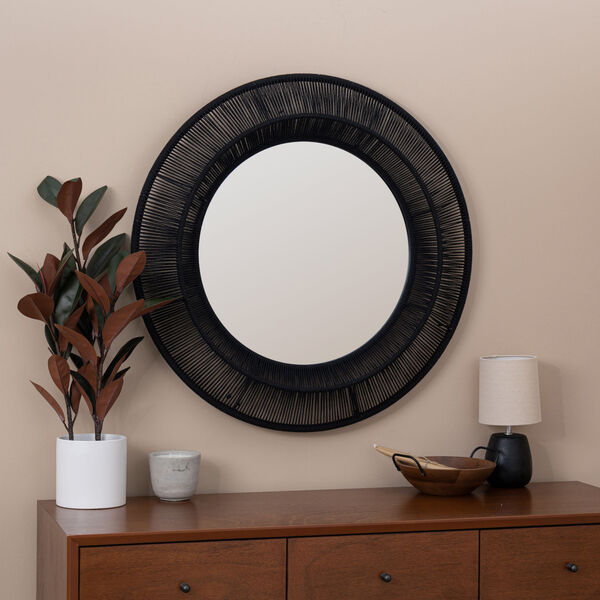 Garrison Black 36 x 36-Inch Wall Mirror, image 1