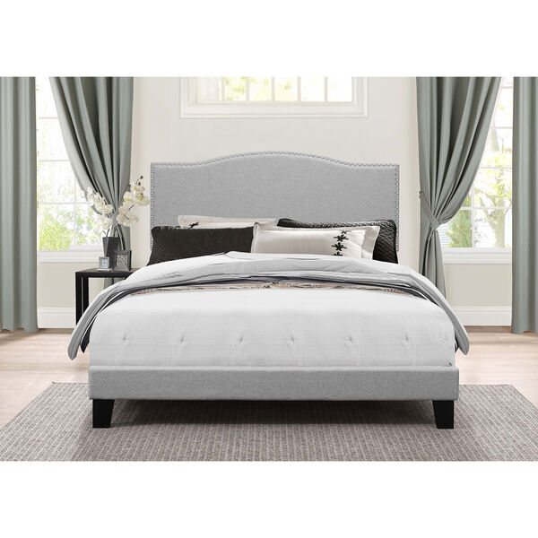 Kiley Queen Bed in One - Glacier Gray Fabric, image 1