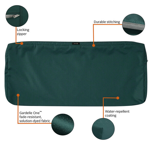 Maple Mallard Green 42 In. x 18 In. Patio Bench Settee Cushion Slip Cover, image 2