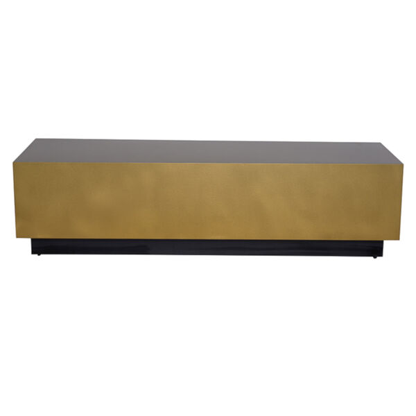 Asher Brushed Gold Coffee Table, image 2