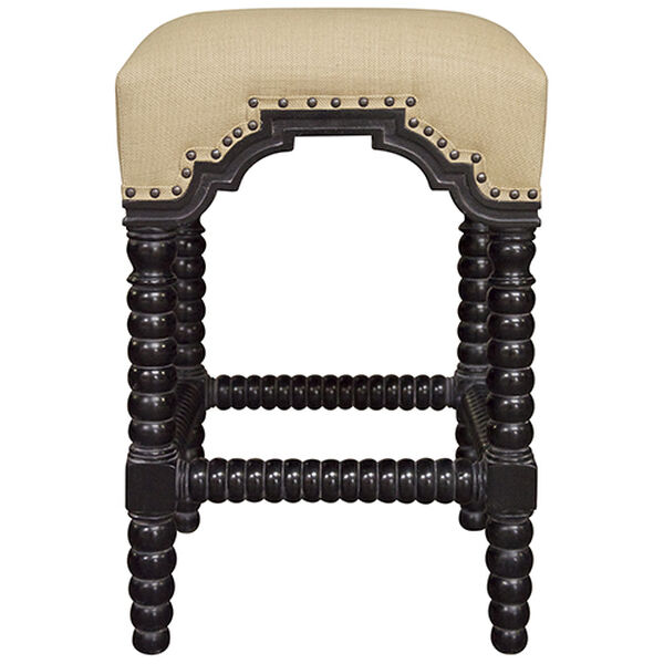 Abacus Hand Rubbed Black Counter Stool, image 5