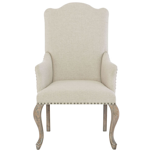 Campania Weathered Sand Wood and Fabric 26-Inch Dining Chair, image 1