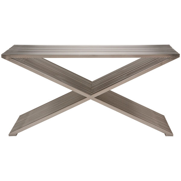 Amici Prague Stainless 59-Inch Console Table, image 2