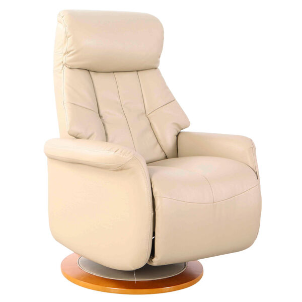 Linden Natural Tan Breathable Air Leather Manual Recliner, image 2