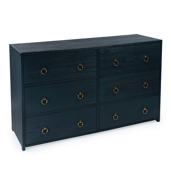 Lark Navy Blue 6-Drawer Dresser, image 1