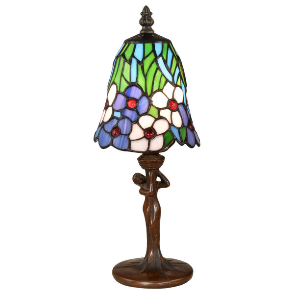 Springdale Antique Bronze Brescia One-Light Tiffany Accent Lamp, image 1