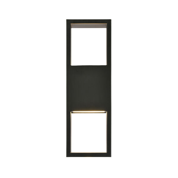 Reflection Point Matte Black LED Outdoor Wall Sconce, image 1