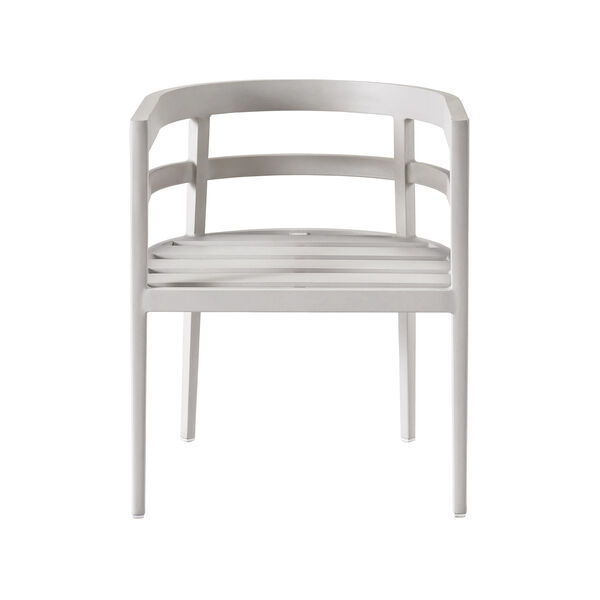 Sout Chalk White Aluminum  Beach Dining Chair, image 4