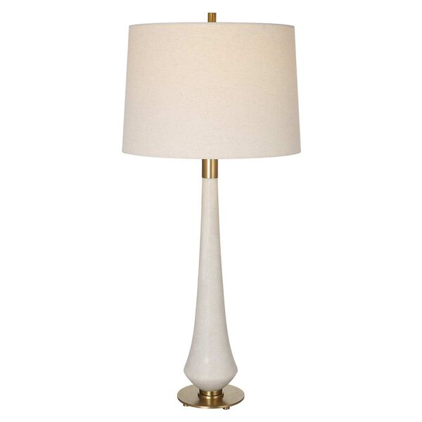 Marille Brushed Brass and Ivory One-Light Table Lamp, image 2