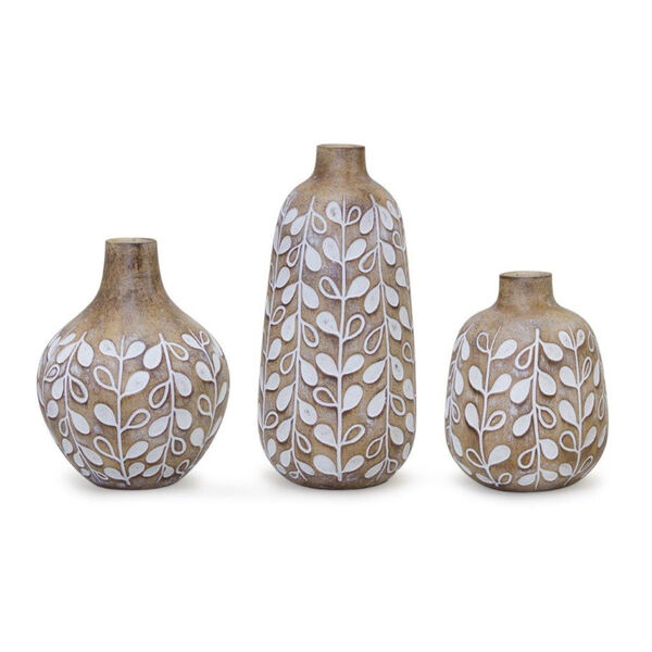 Brown Resin Vase , Set of Three, image 1