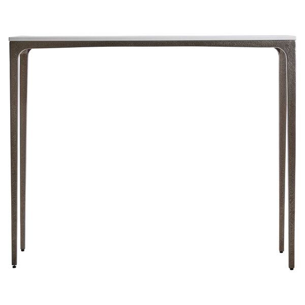 Caprera White Shell and Textured Graphite Outdoor Console Table, image 3
