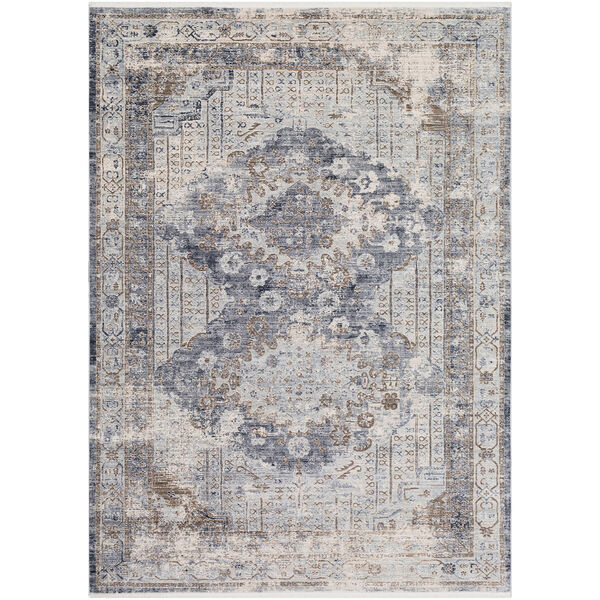 Liverpool Grey and Camel Rectangular: 7 Ft. 10 In. x 10 Ft. 3 In. Rug, image 1