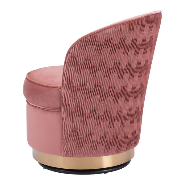 Zelda Pink and Gold Accent Chair, image 6