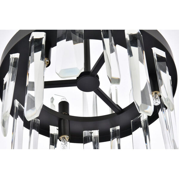Serena Black and Clear 12-Inch Round Pendant, image 6