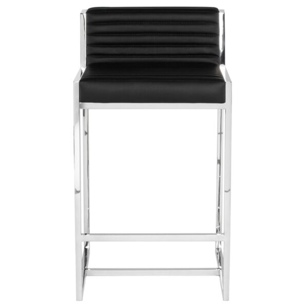 Zola Black and Silver Counter Stool, image 2