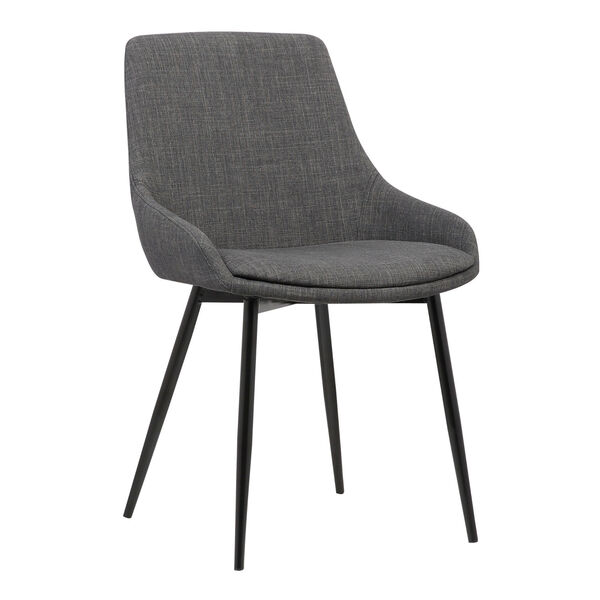 Mia Charcoal with Black Powder Coat Dining Chair, image 1