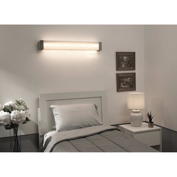 Algiers Satin Nickel 37-Inch Two-Light Integrated LED Wall Sconce, image 2