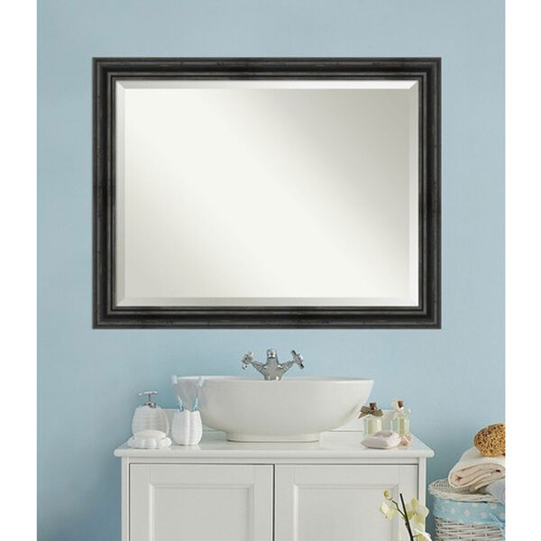 Rustic Pine Black 45-Inch Bathroom Wall Mirror, image 5