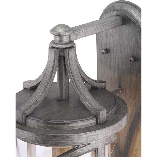 Morrison Antique Pewter One-Light Outdoor Wall Lantern With Transparent Glass, image 4