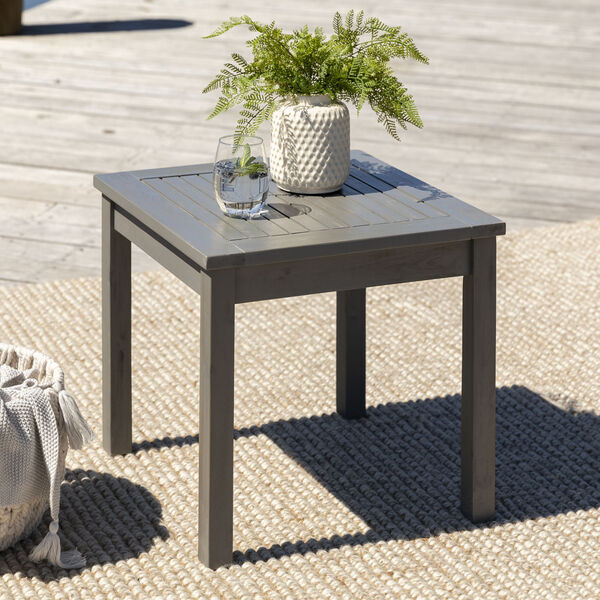 Gray Wash 20-Inch Simple Outdoor Dining Table, image 4