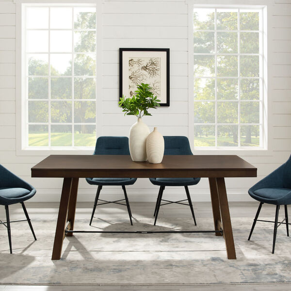 Dark Brown Oak Dining Table, image 4