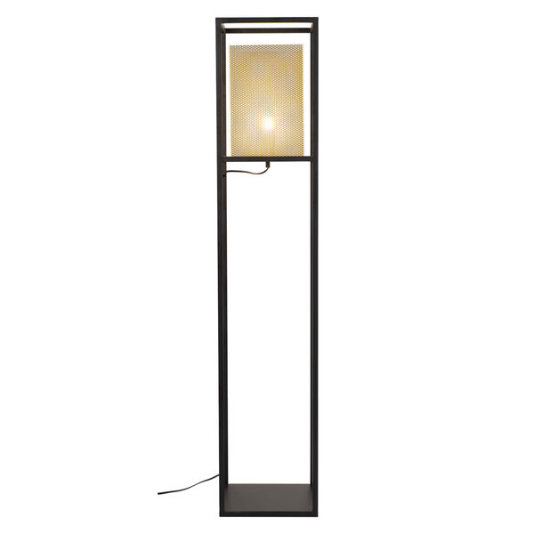 Yves Gold and Black One-Light Floor Lamp, image 4