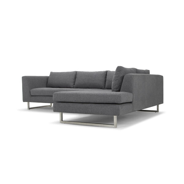 Janis Matte Shale Grey Sectional with Right Facing Chaise, image 5