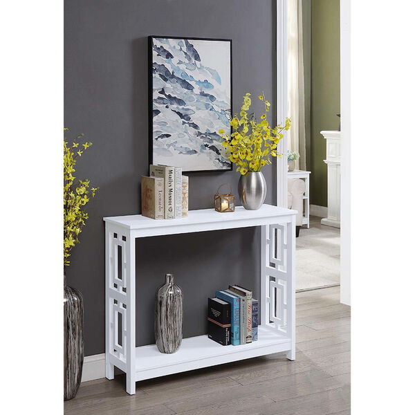 Town Square White 12-Inch Console Table, image 1