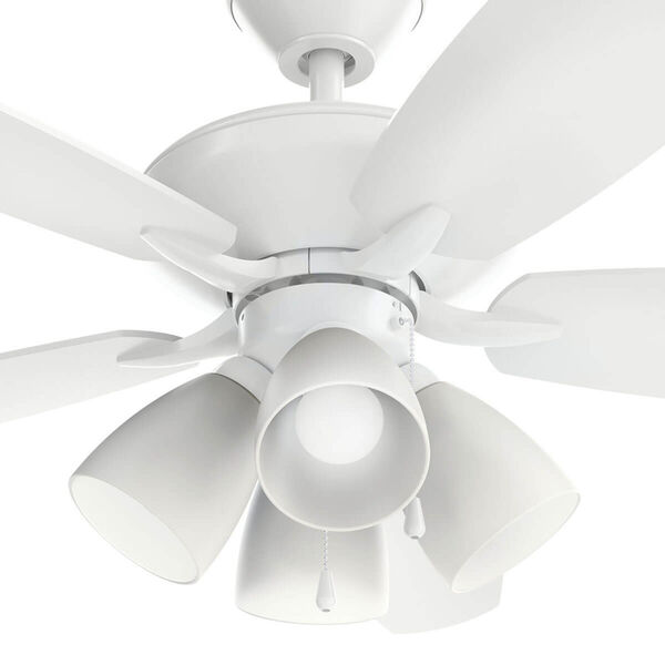 Renew Premier Matte White 52-Inch LED Ceiling Fan, image 5