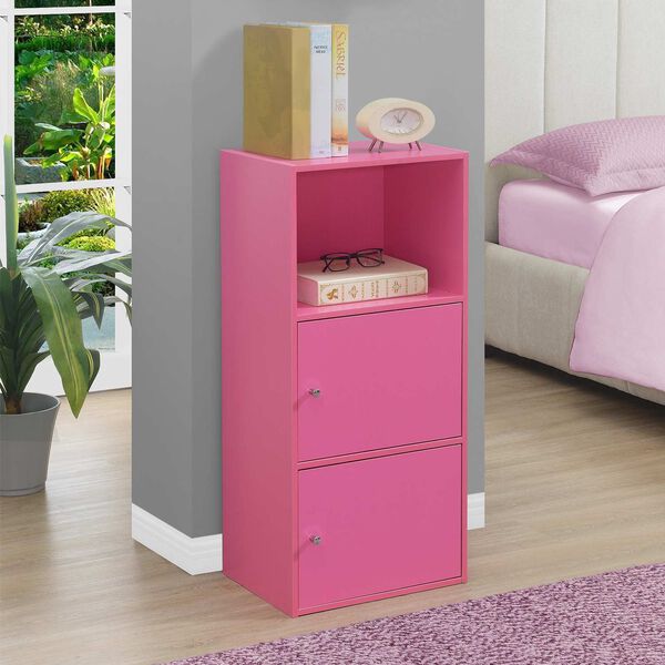 Xtra Storage Pink Two-Door Cabinet with Shelf, image 2