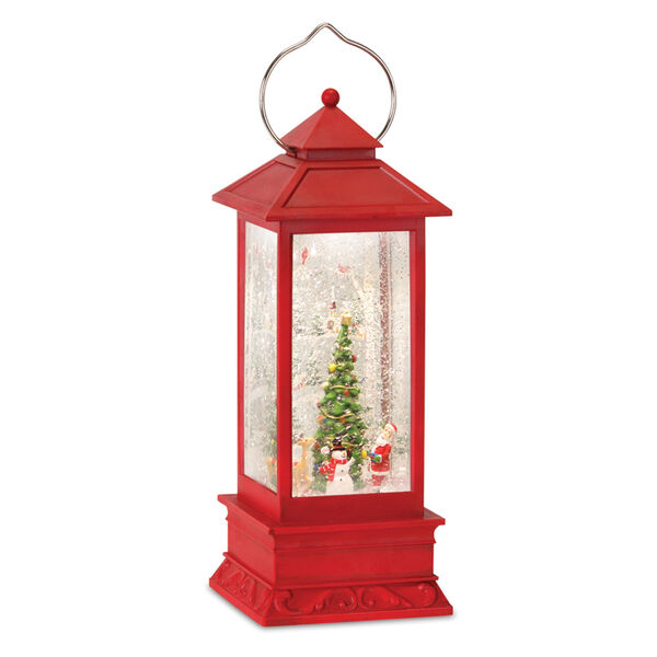 Red Snow Globe Lantern with Santa, image 1
