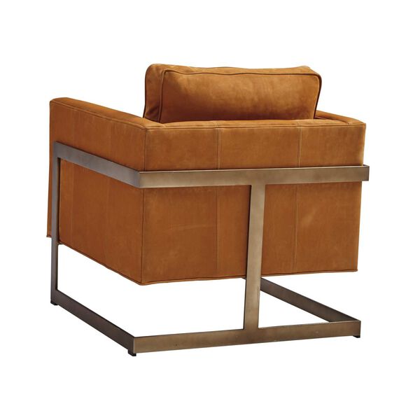 Shadow Play Walnut Orange Leather Chair, image 2