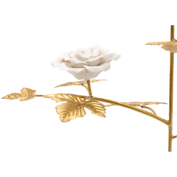 Gold and White Medium Rose Stem, image 2