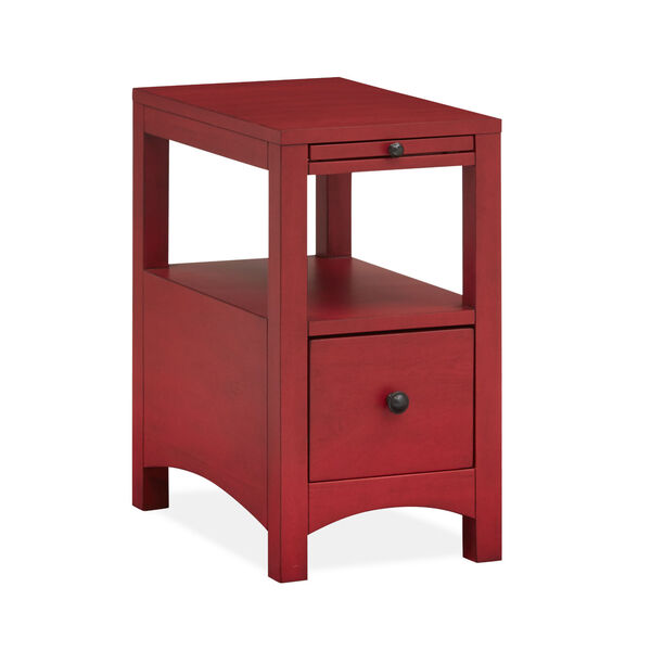 Red Wood Chairside End Table, image 1