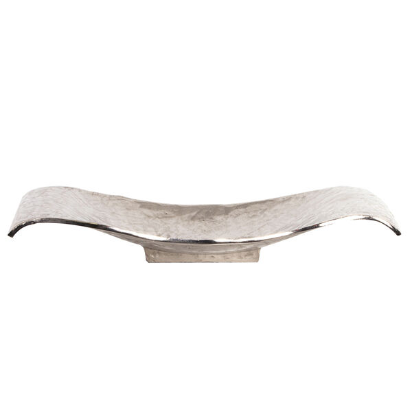Silver Scrolled Metal Tray or Wall Art Large, image 1