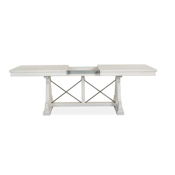 Heron Cove Aged Pewter Trestle Dining Table, image 2