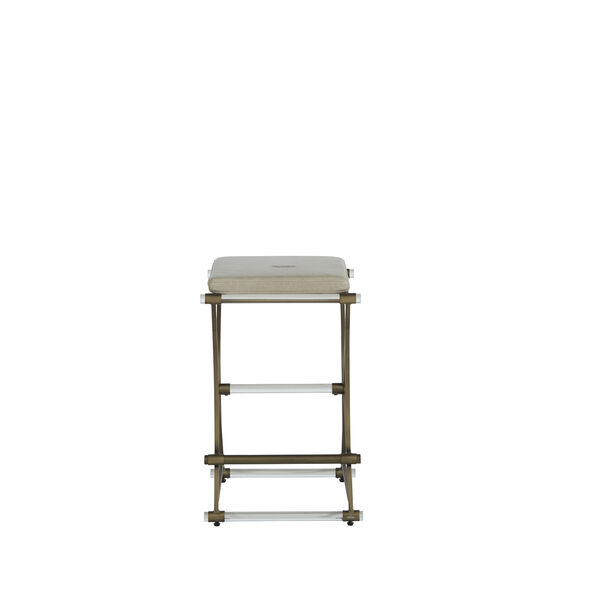 Flynn Clear Acrylic And Antique Gold Counter Stool, image 2