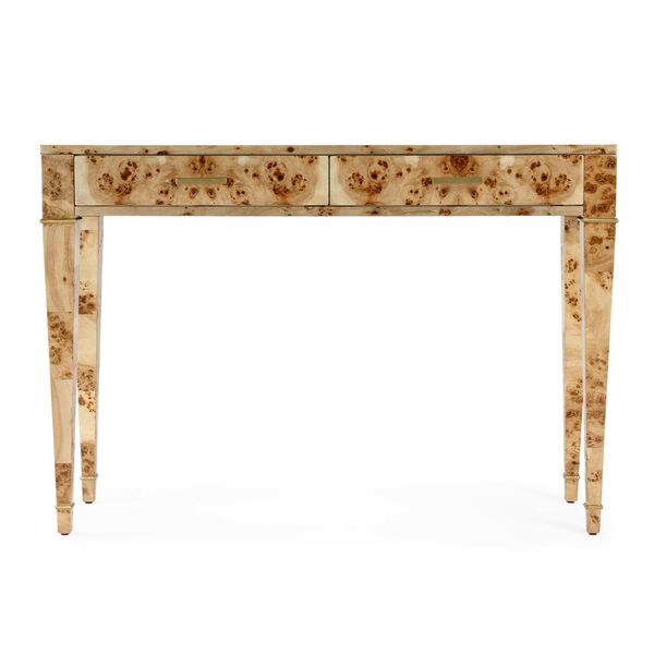 Kai Light Burl Two Drawer Wood Console Table, image 5
