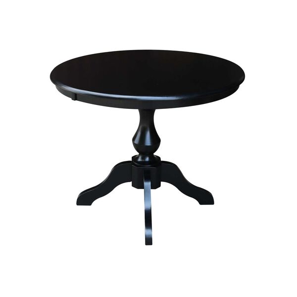 Black Round Pedestal Dining Table, image 2