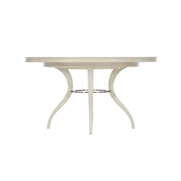 Allure Manor White and Silver Round Dining Table, image 2
