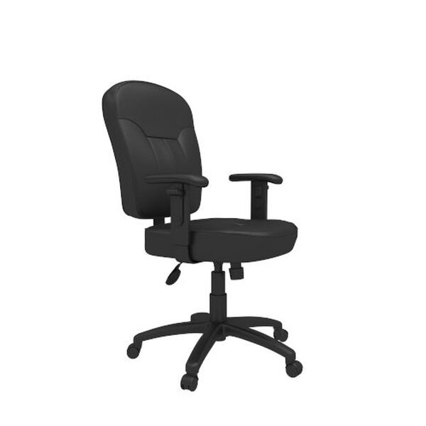 Black LeatherPlus Adjustable Arms Task Chair, image 6