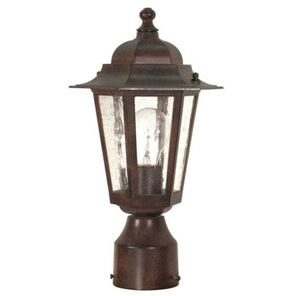 Evelyn Old Bronze One-Light Outdoor Post Mount, image 1