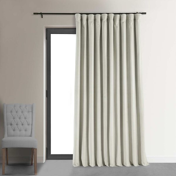 Off White Double Wide Blackout Single Curtain Panel 100 x 120, image 1