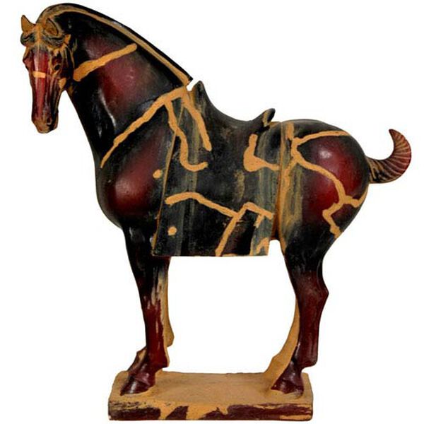 12 Inch Chinese Tang Tomb Horse Statue, Width - 12 Inches, image 1